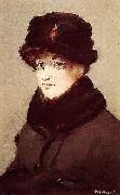 Edouard Manet Mery Laurent au chapeau de loutre painting